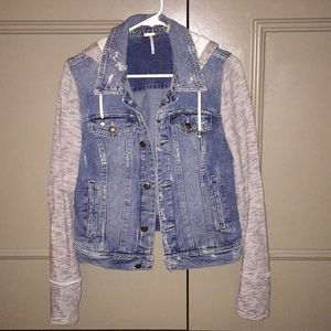 NWOT Free People distressed denim jacket